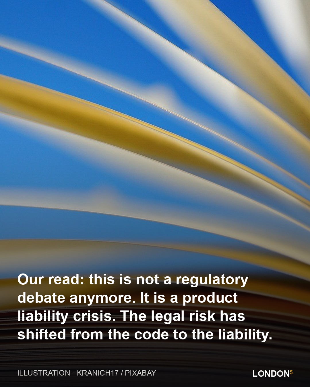 Our read: this is not a regulatory debate anymore. It is a product liability crisis. The legal risk has shifted from the code to the liability.